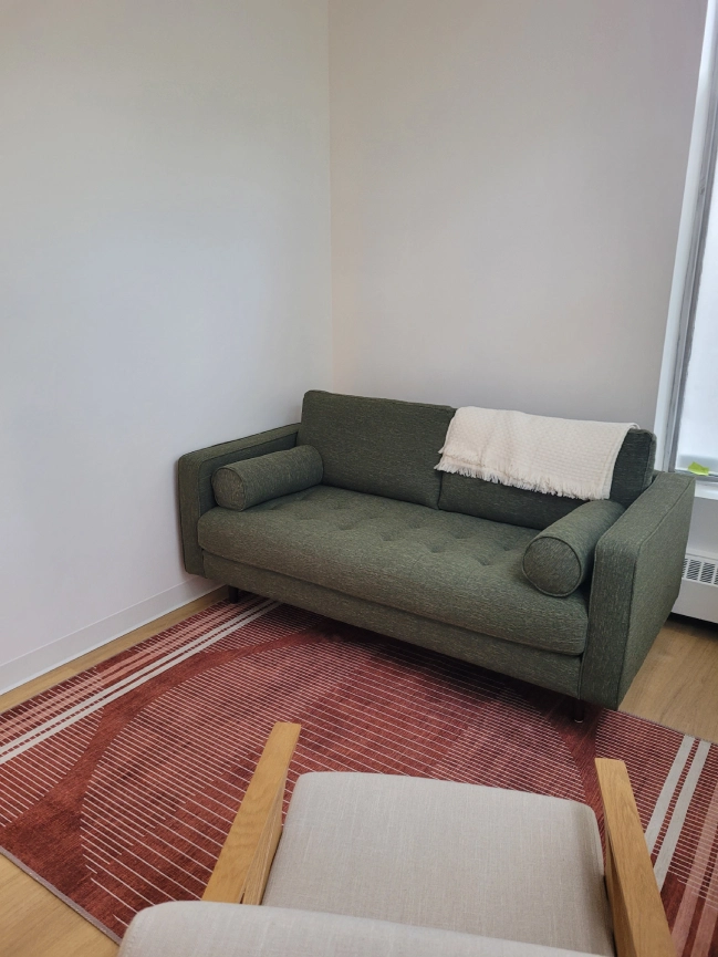 Therapy room at Driven Psychology in Edmonton
