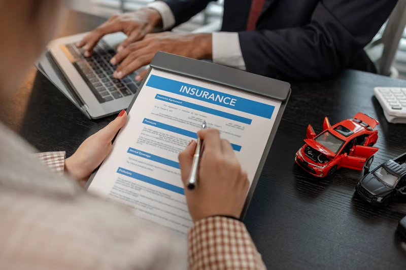 Client reviewing insurance coverage for psychology services