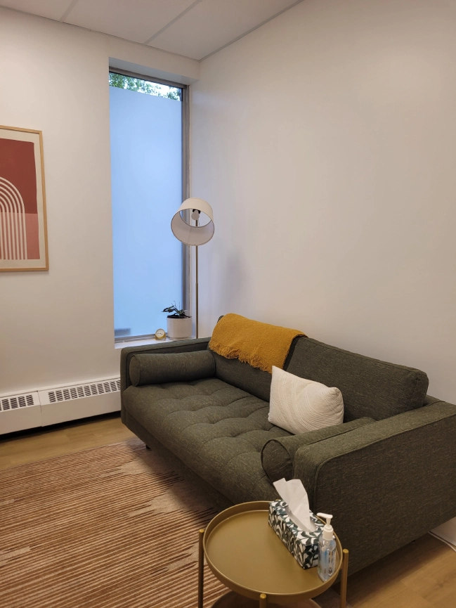 waiting room with cozy sofa